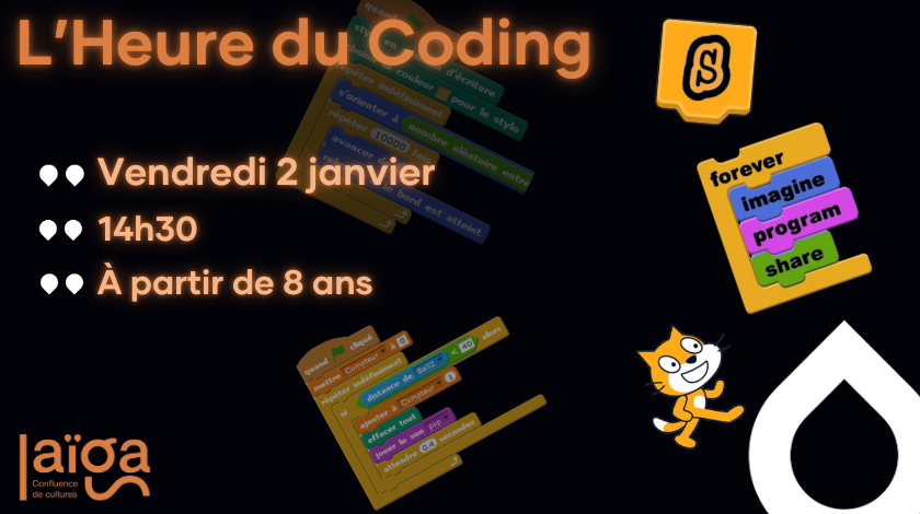 Heure du coding du 2 janvier &agrave; 14h30